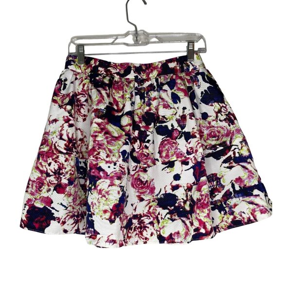 Express Dresses & Skirts - Express Women's Flirty Pink & Blue Mini Circle Skirt Size 6